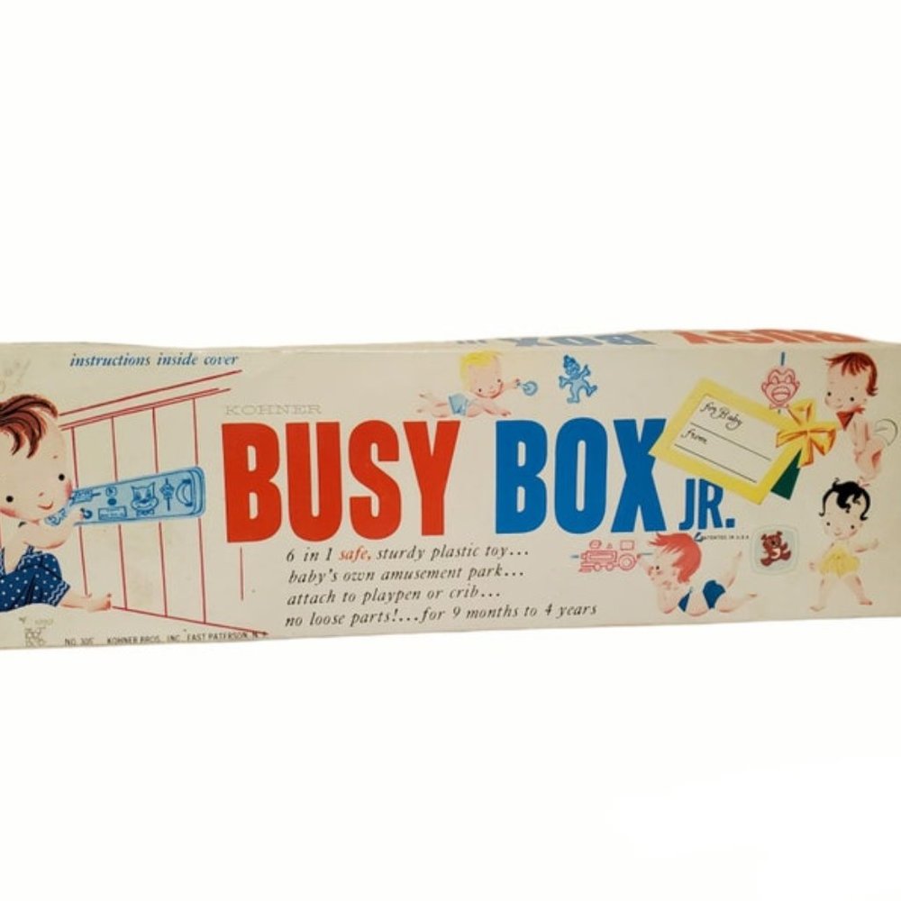 Vintage Kohner Busy Box Jr. Crib Toy